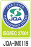 国際標準規格「ISO/IEC 27001:2013/JIS Q 27001:2014」認証マーク