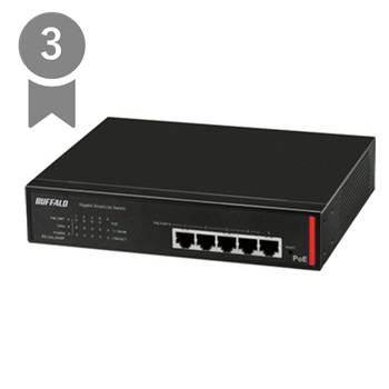 バッファロー 法人向け Giga対応 PoE Layer2 スマートLiteスイッチ 5ポート ブラック BS-GSL2005P 1台