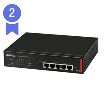 バッファロー 法人向け Giga対応 PoE Layer2 スマートLiteスイッチ 5ポート ブラック BS-GSL2005P 1台