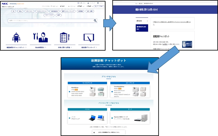 「故障診断チャットボット」アクセス方法